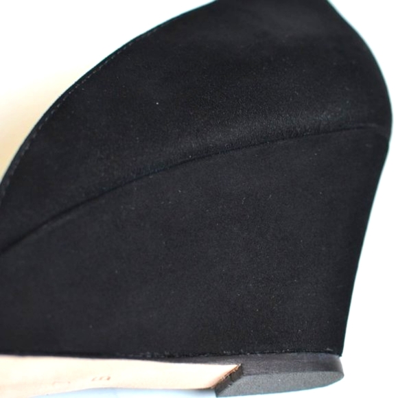 NWOT Loeffler Randall | 'Rae D'Orsay' Snakeskin & Suede Wedge Heels 7 + Dust Bag - Picture 3 of 16